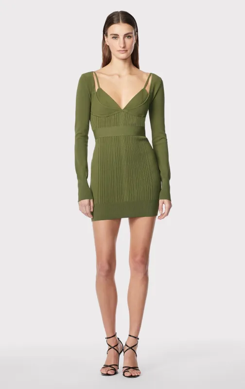 VARIEGATED RIB STRAPPY MINI DRESS sold by Herve Leger