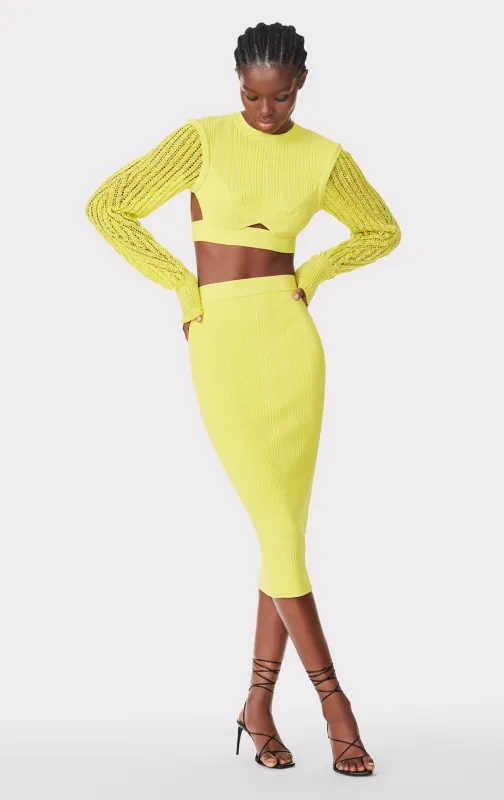 VARIEGATED RIB PENCIL SKIRT sold by Herve Leger