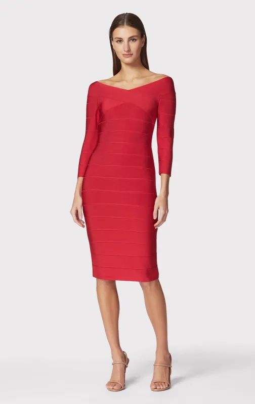 CRISS CROSS PENCIL DRESS sold by Herve Leger