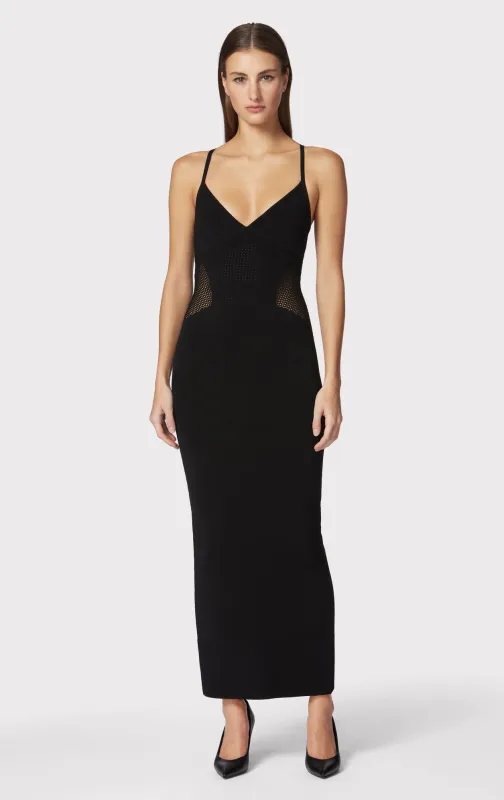 MIXED POINTELLE STRAPPY GOWN sold by Herve Leger