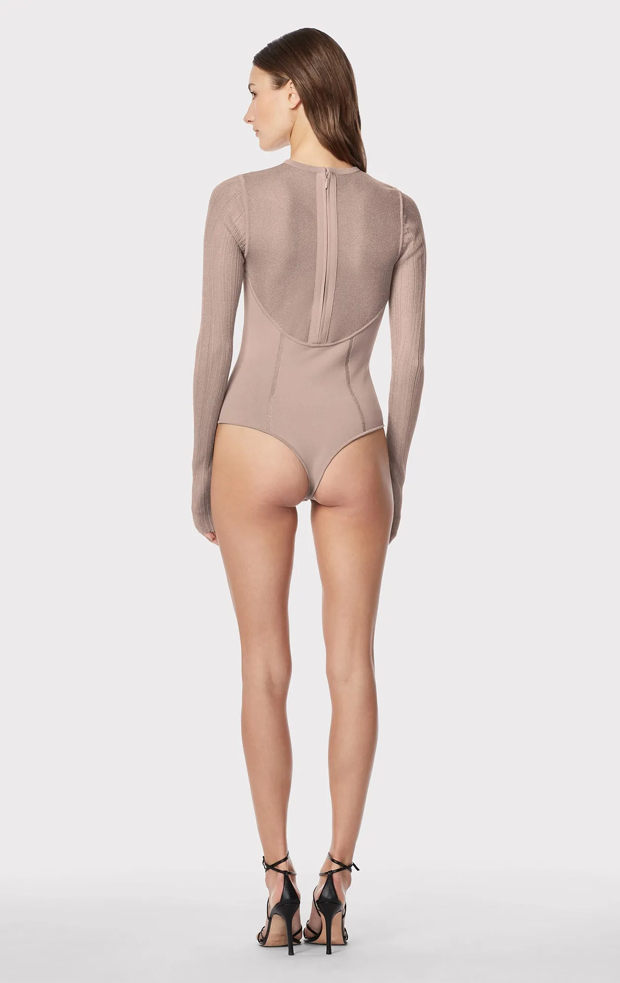 SHEER INTARSIA BUSTIER BODYSUIT sold by Herve Leger product image thumbnail 5