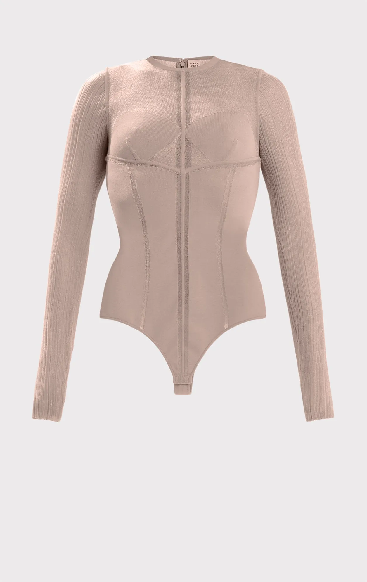 SHEER INTARSIA BUSTIER BODYSUIT sold by Herve Leger product image thumbnail 2