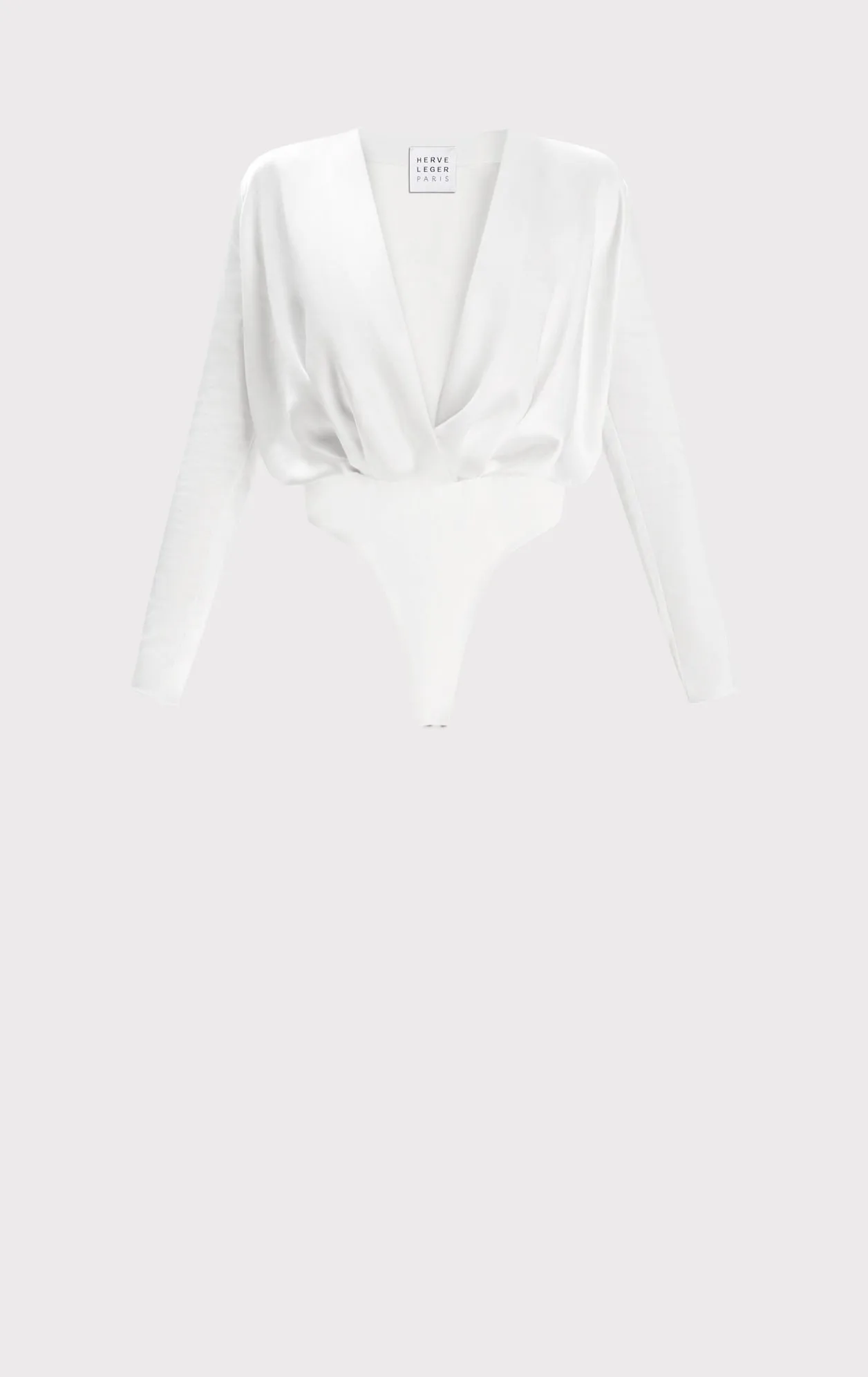 WRAP EFFECT L/S SATIN BODYSUIT sold by Herve Leger product image thumbnail 3