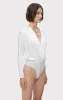 WRAP EFFECT L/S SATIN BODYSUIT sold by Herve Leger