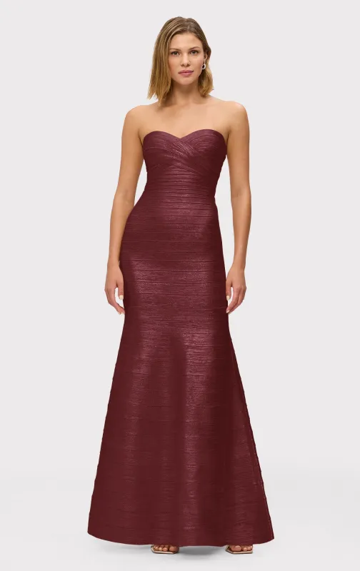 THE METALLIC SARA GOWN sold by Herve Leger