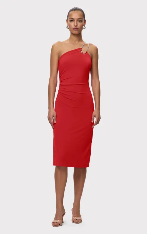 STRAPPY JERSEY MIDI DRESS W CRYSTAL TRIM sold by Herve Leger