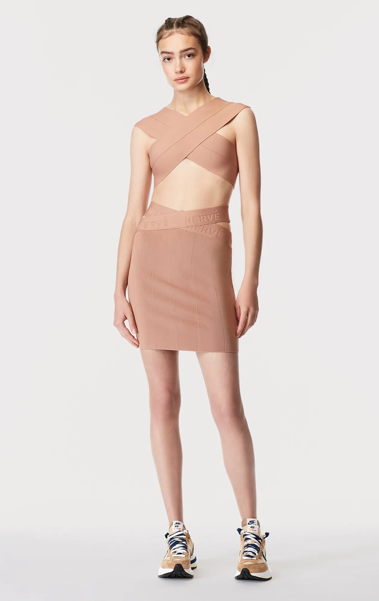 crossover bandage bra top sold by Herve Leger product image thumbnail 4
