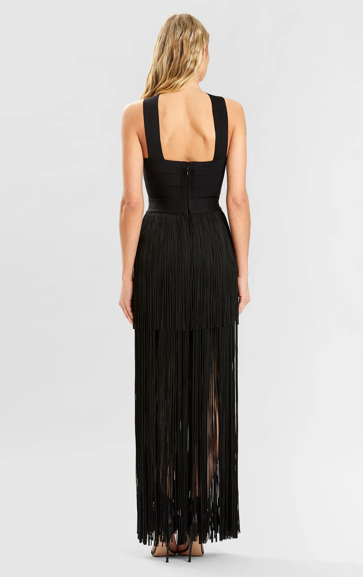 CROSS NECK FRINGE GOWN sold by Herve Leger product image thumbnail 4