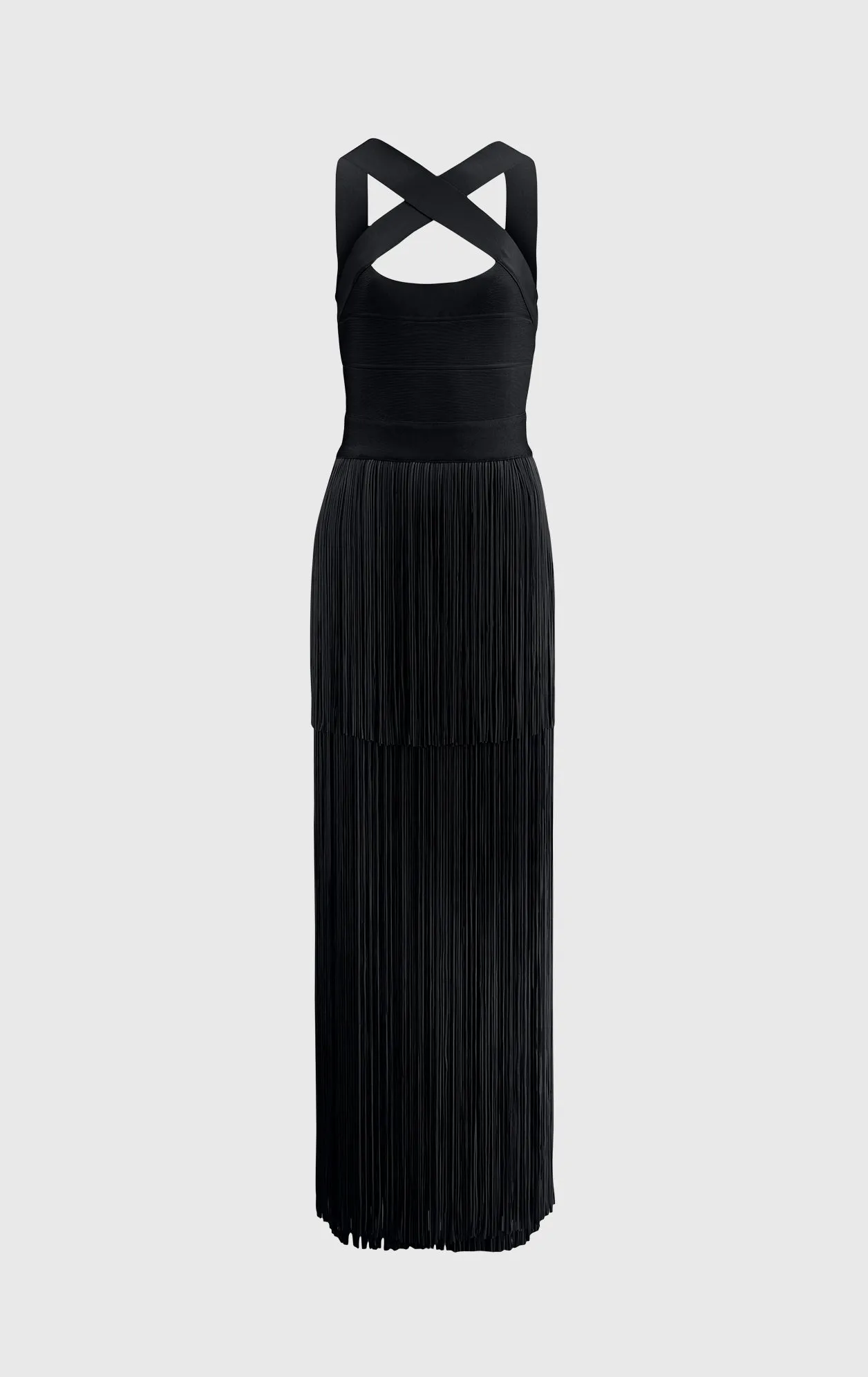 CROSS NECK FRINGE GOWN sold by Herve Leger product image thumbnail 2