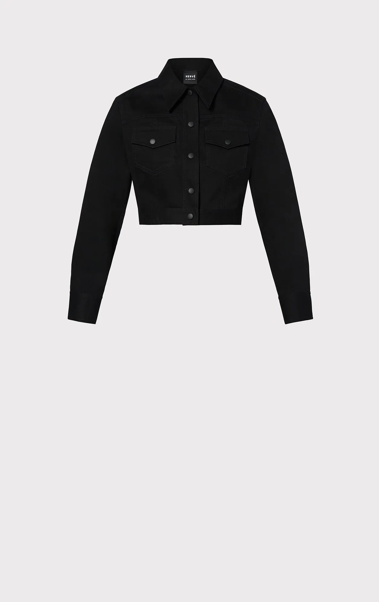 cotton twill cropped jacket sold by Herve Leger product image thumbnail 2