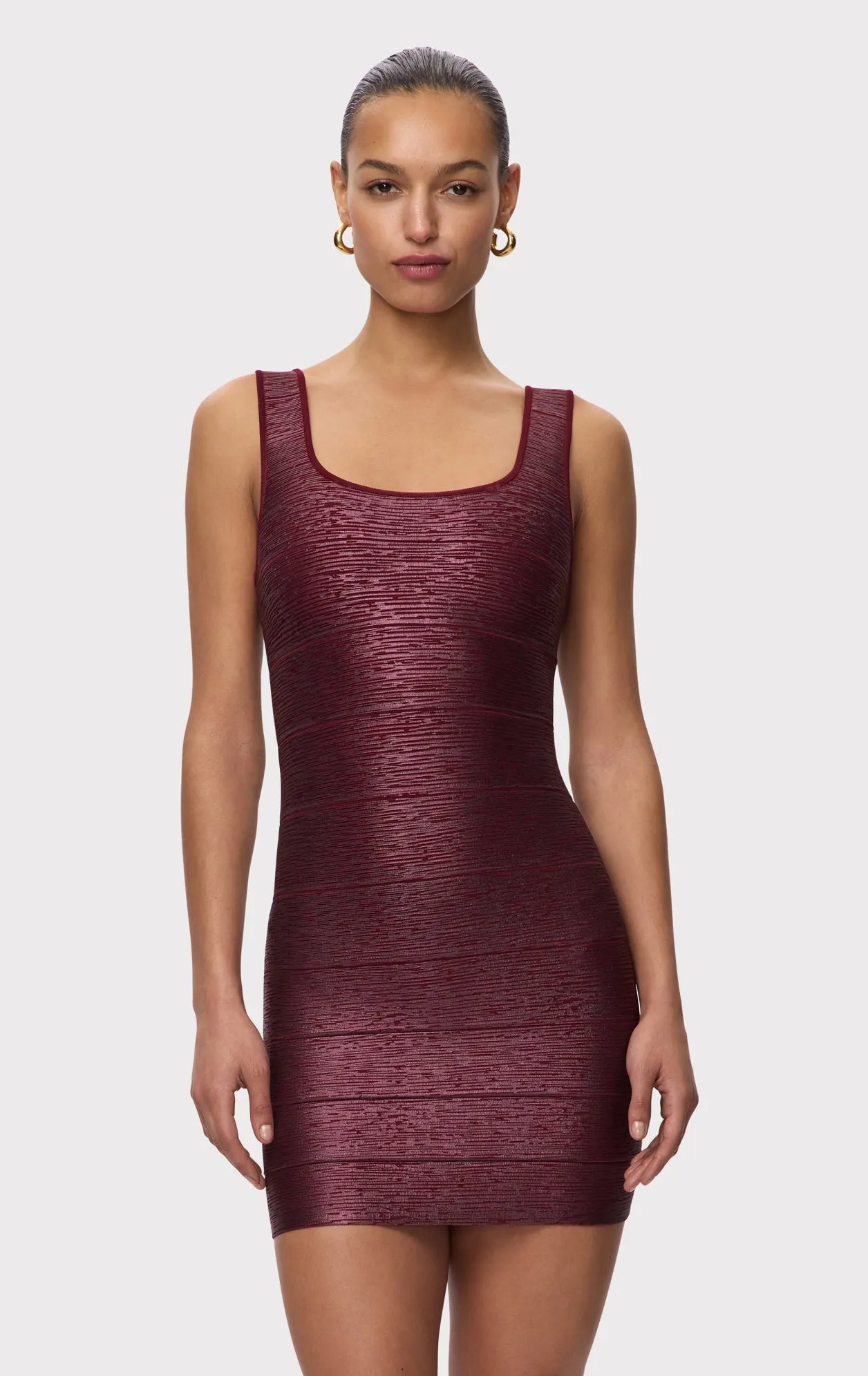 THE METALLIC GABRIELLA DRESS sold by Herve Leger