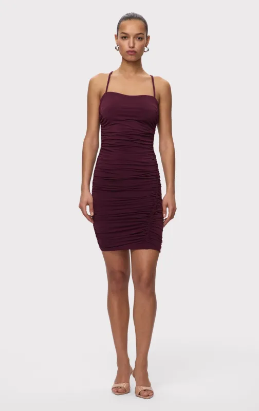 RUCHED JERSEY MINI DRESS made by Herve Leger