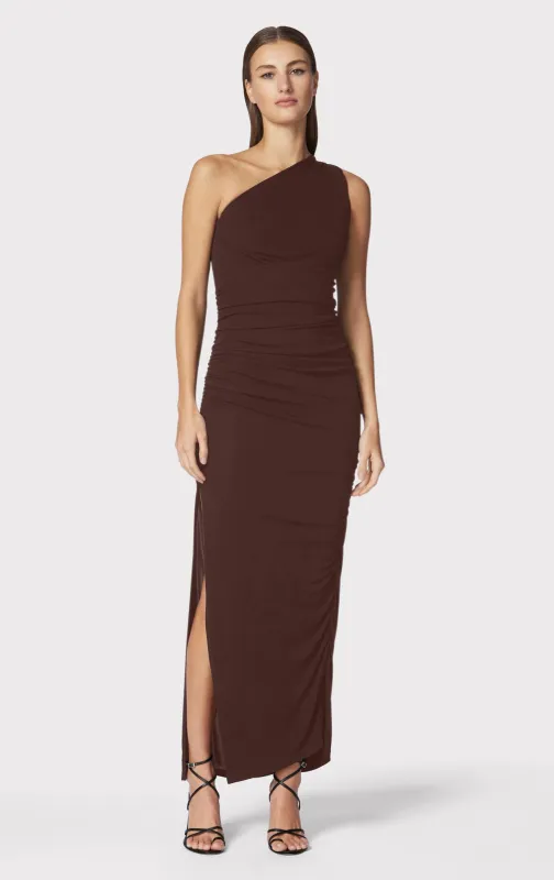 RUCHED JERSEY ONE SHOULDER MIDI DRESS sold by Herve Leger