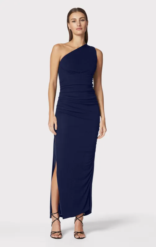 RUCHED JERSEY ONE SHOULDER MIDI DRESS sold by Herve Leger