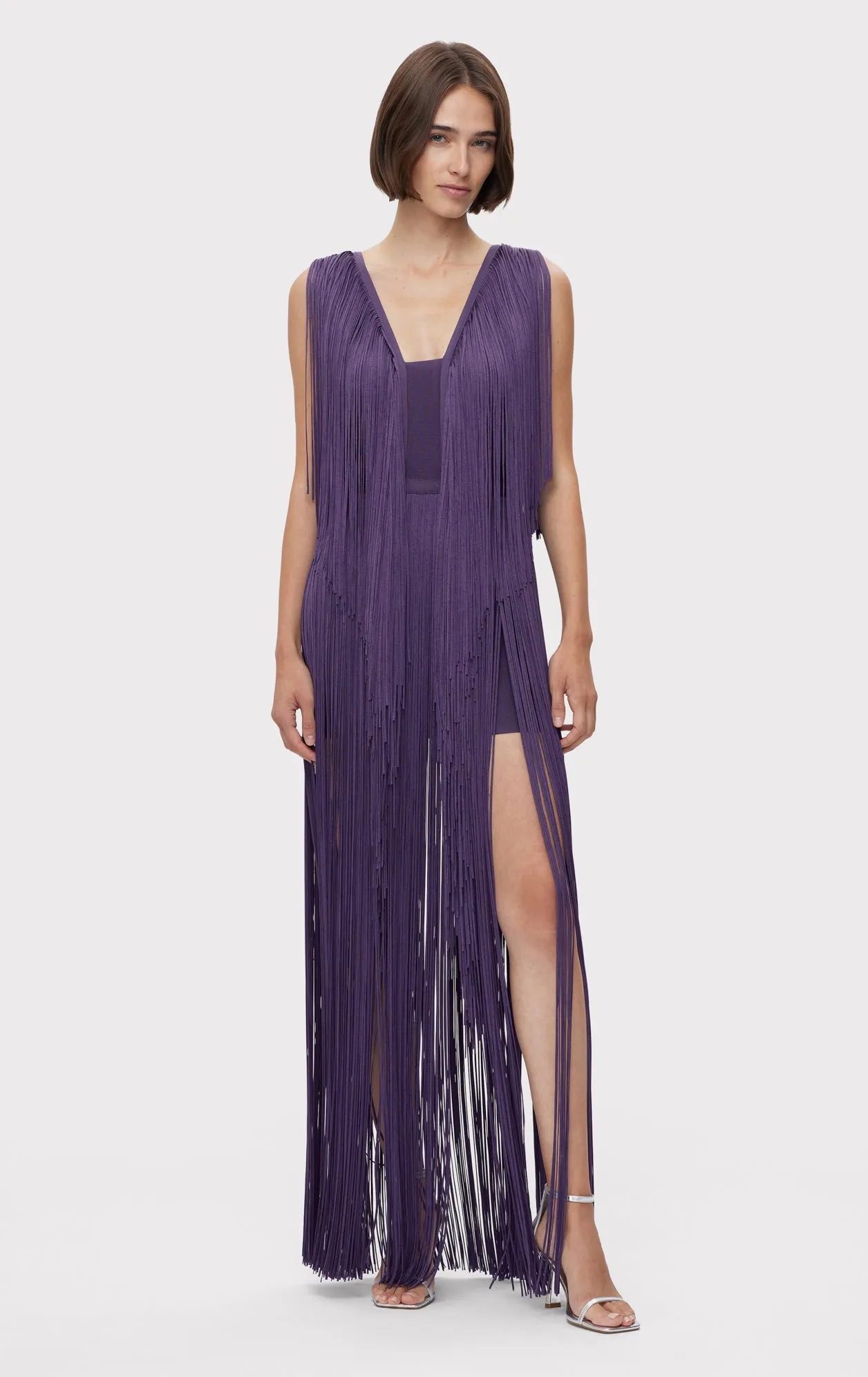 PLUNGING FRINGE GOWN sold by Herve Leger product image thumbnail 5