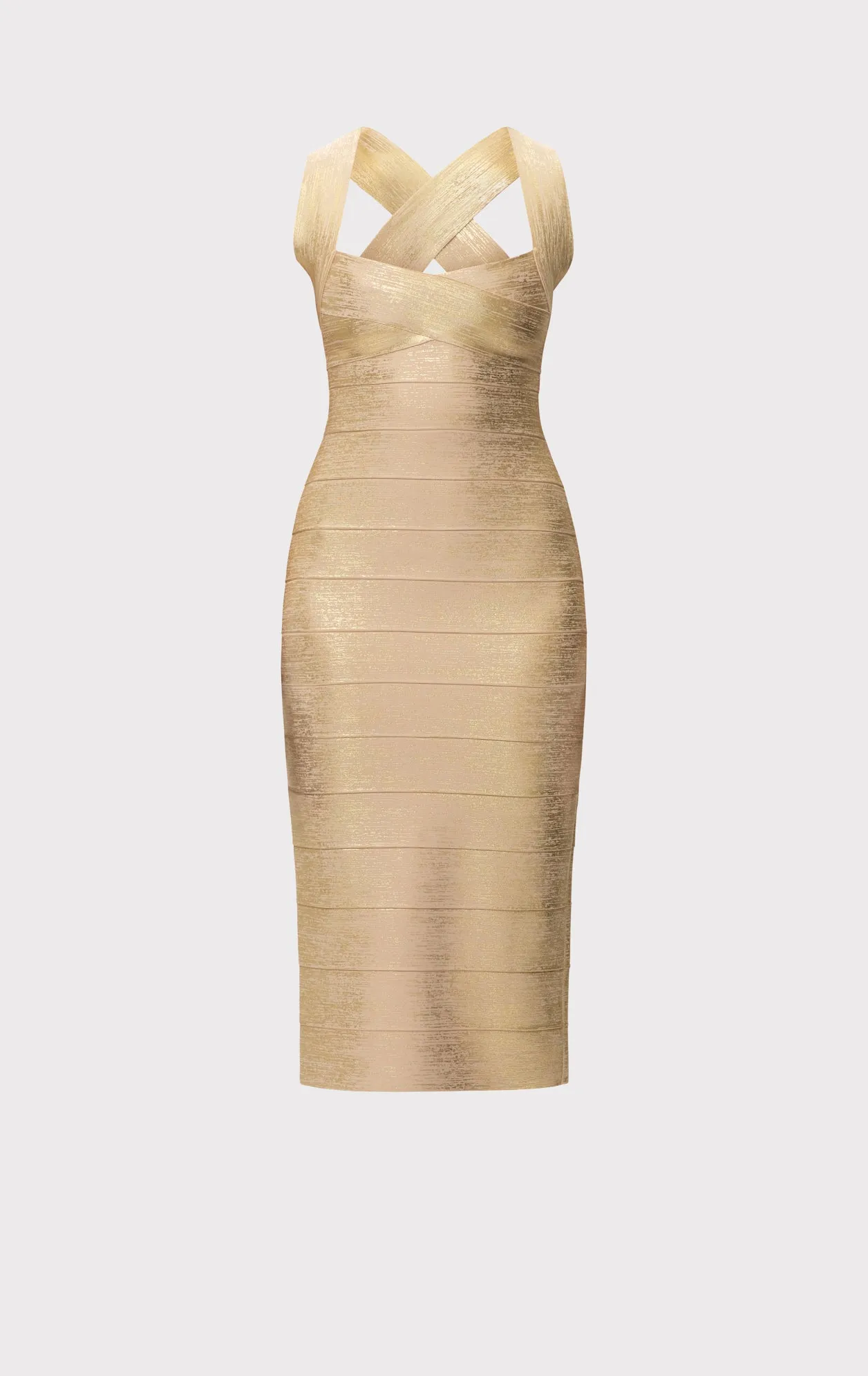 THE METALLIC SANDRA DRESS sold by Herve Leger product image thumbnail 2
