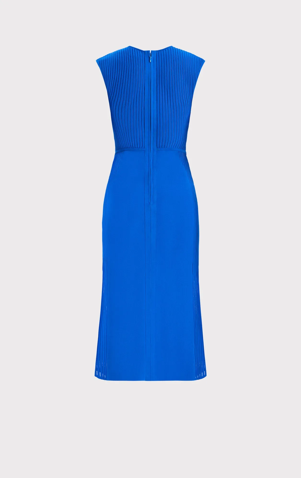 SHEER FLUTED STRIPE FLARE MIDI DRESS sold by Herve Leger product image thumbnail 3