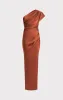 RUCHED WOVEN COMBO S/L GOWN sold by Herve Leger