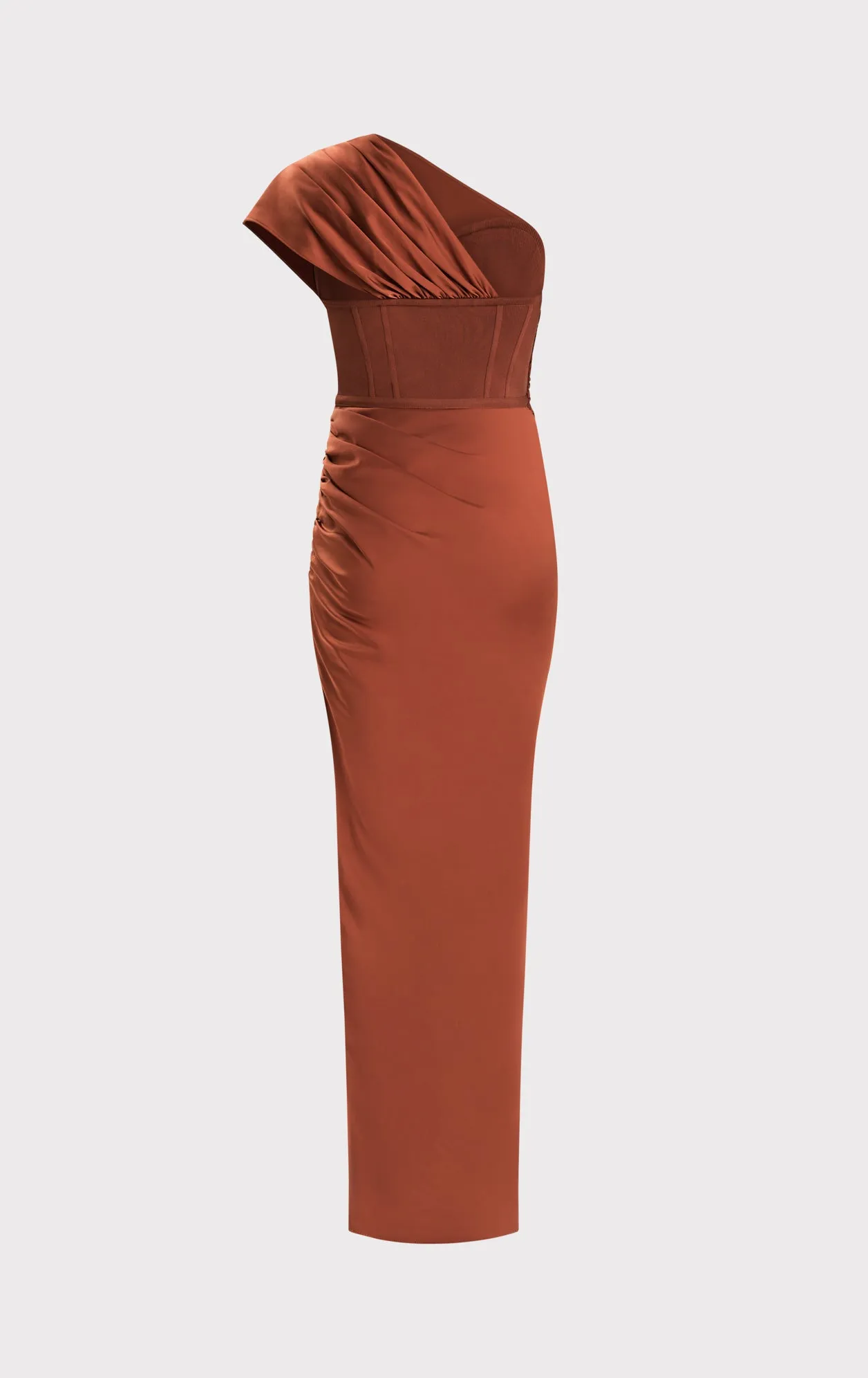 RUCHED WOVEN COMBO S/L GOWN sold by Herve Leger product image thumbnail 3