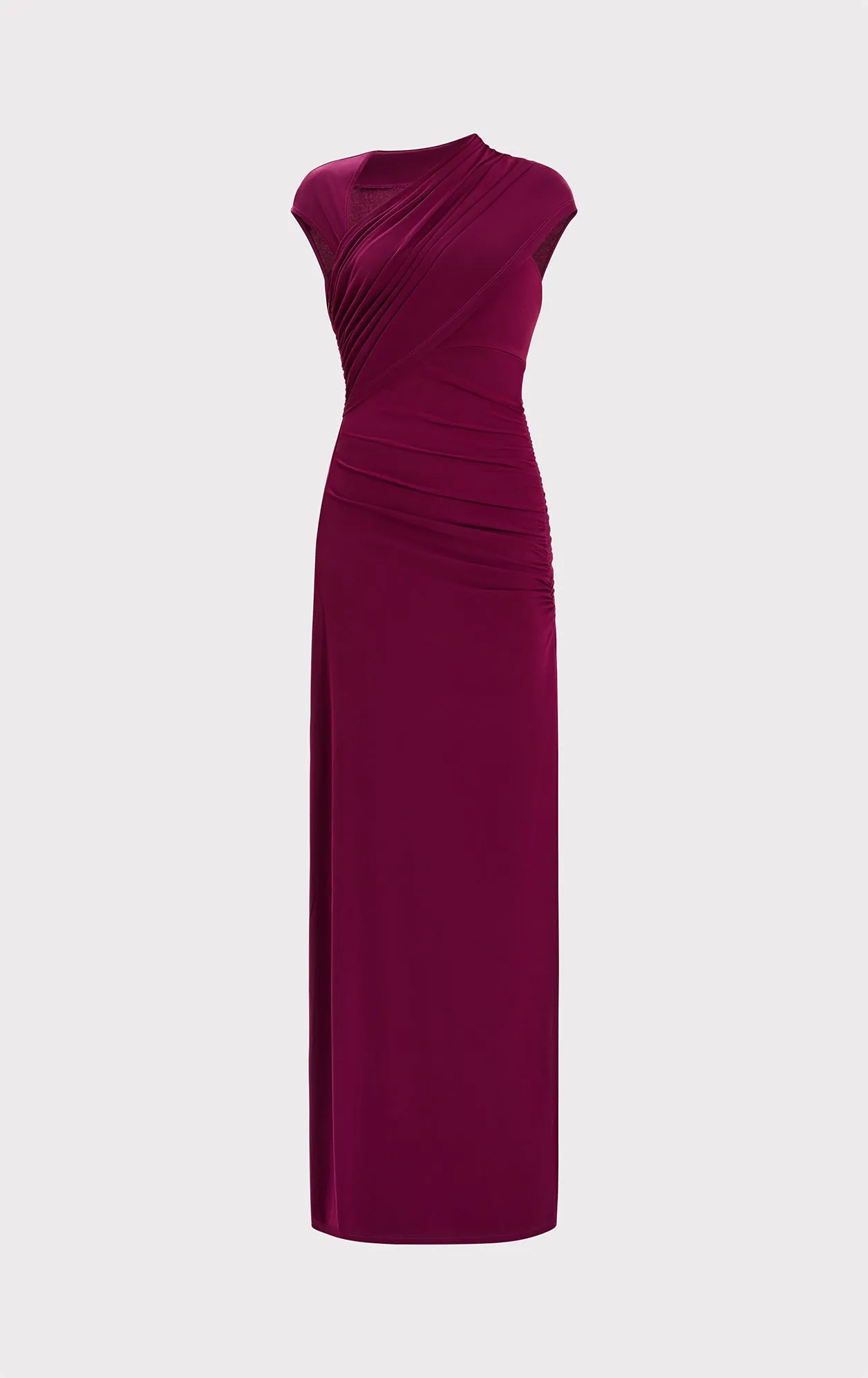 RUCHED MATTE JERSEY S/L DRAPED GOWN sold by Herve Leger product image thumbnail 2