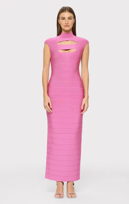 CAP SLEEVE CUT-OUT GOWN sold by Herve Leger