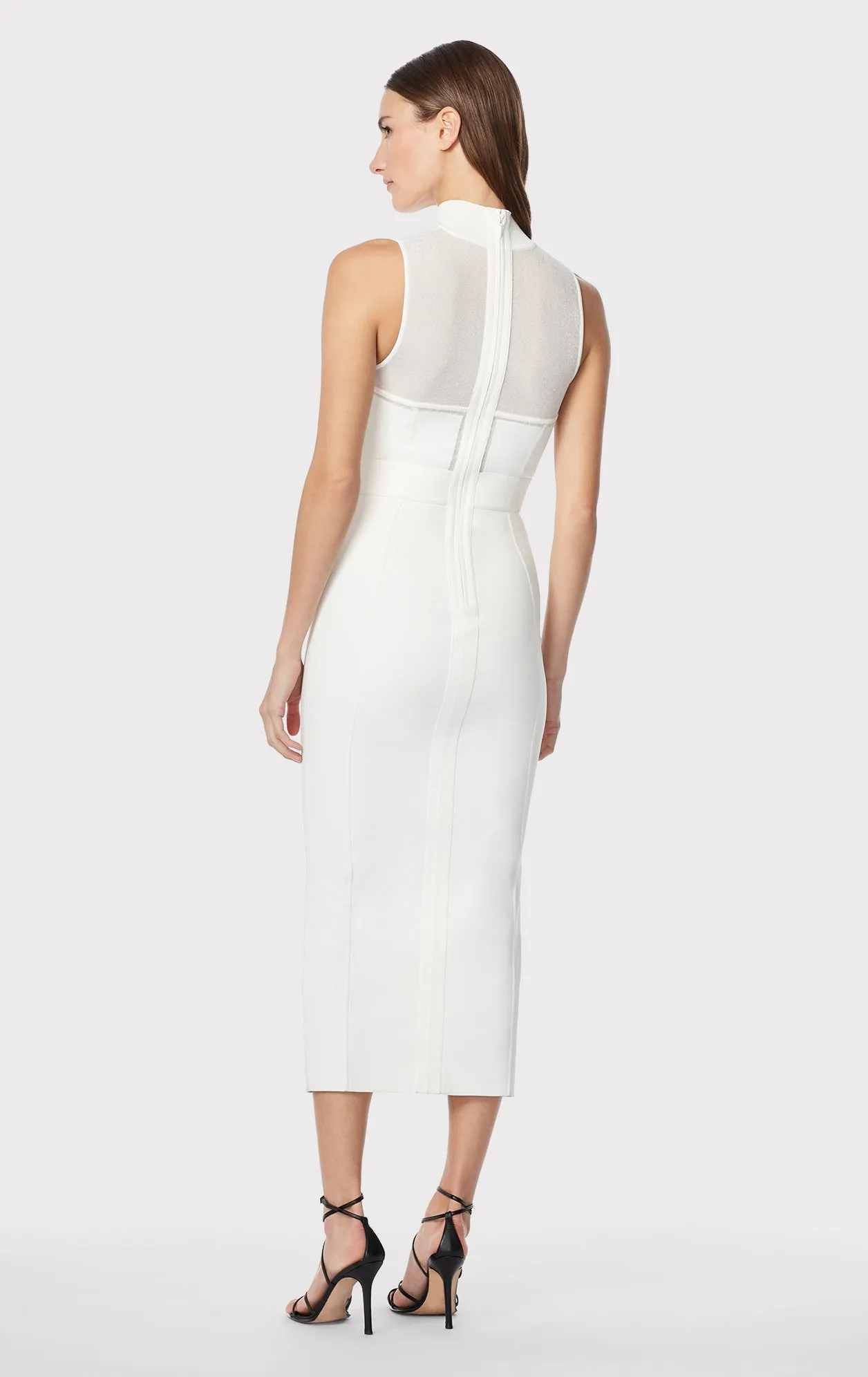 SHEER INTARSIA BUSTIER MIDI DRESS sold by Herve Leger product image thumbnail 5