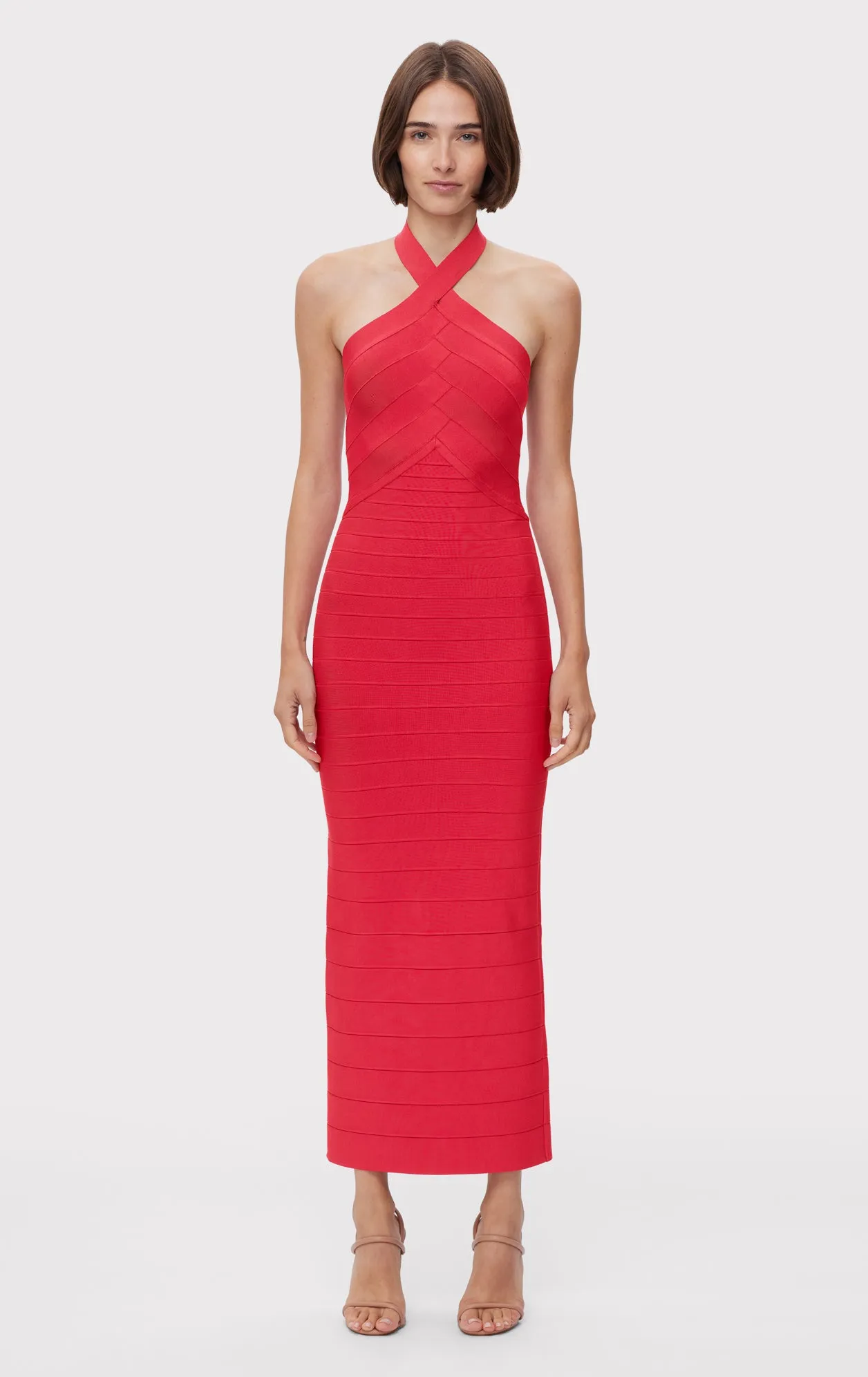 ICON BANDAGE HALTER GOWN sold by Herve Leger