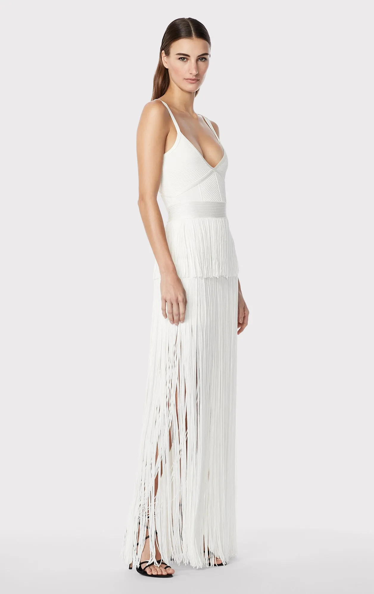STRAPPY OTTOMAN FRINGE GOWN sold by Herve Leger product image thumbnail 4