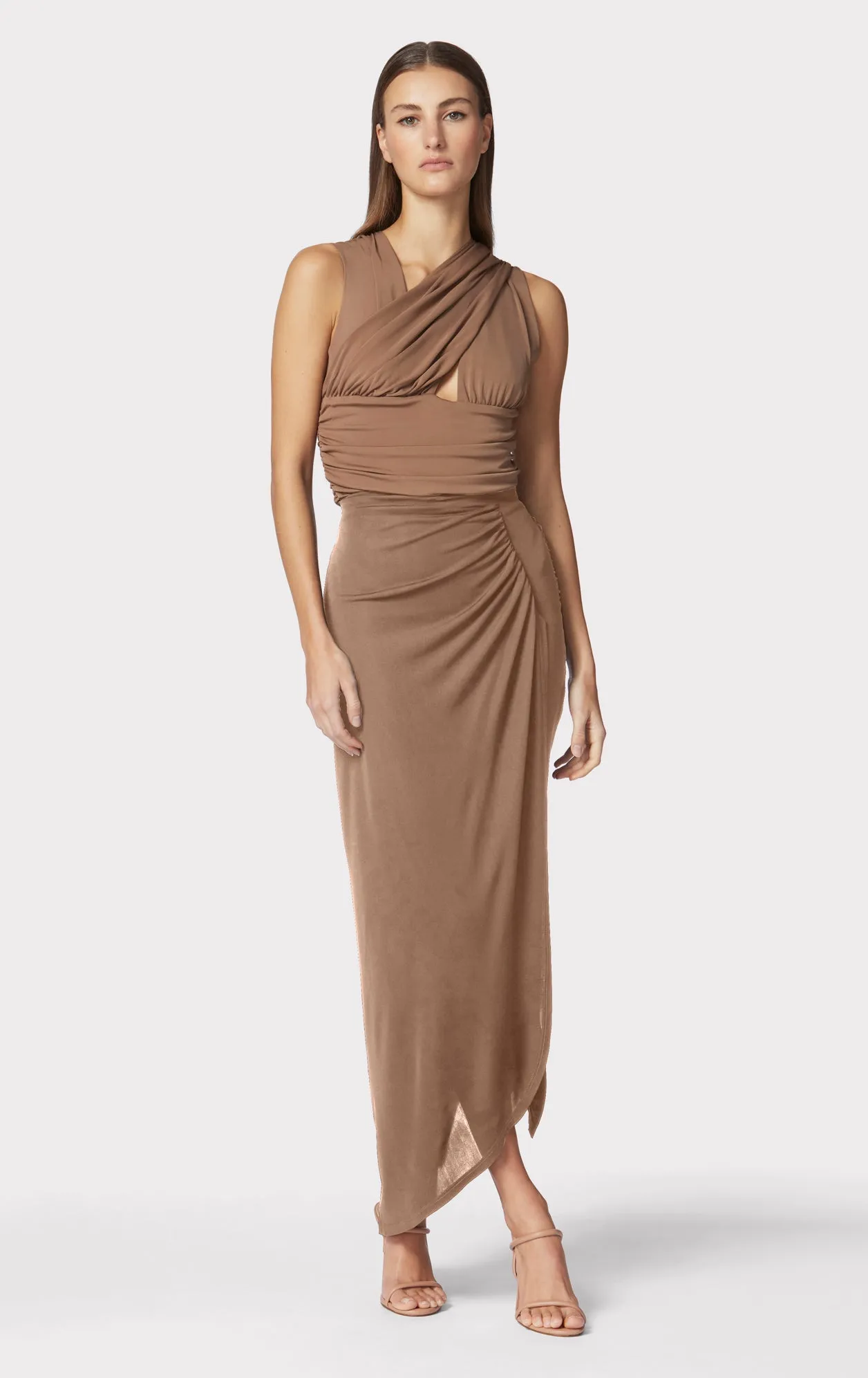 RUCHED JERSEY MIDI SKIRT sold by Herve Leger