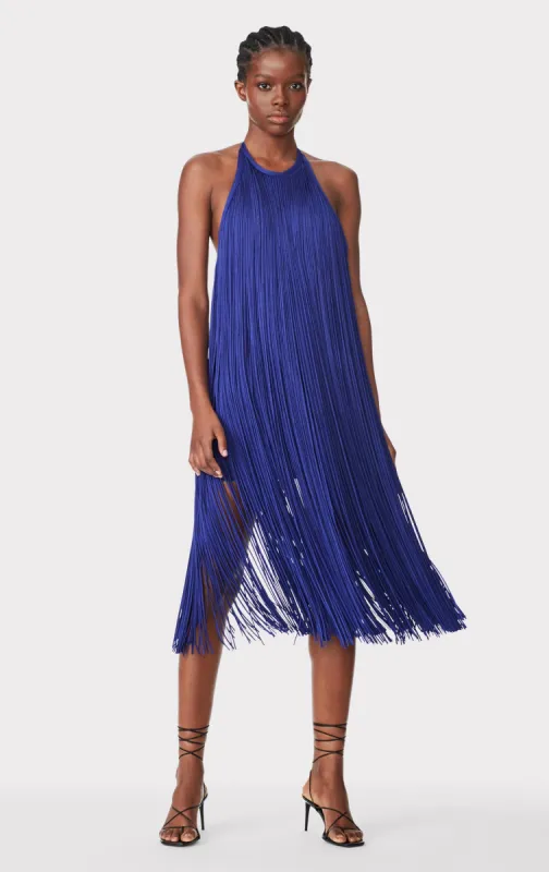 FRINGED HALTER MIDI DRESS sold by Herve Leger