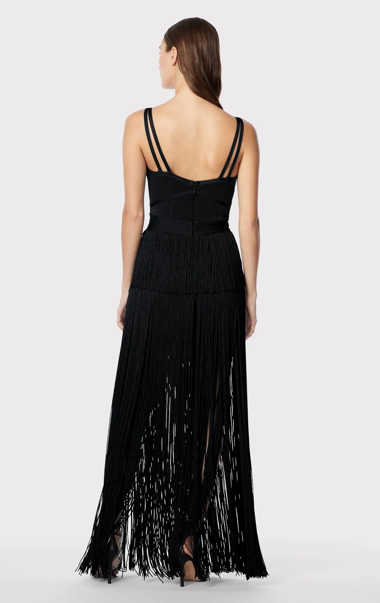 STRAPPY OTTOMAN FRINGE GOWN sold by Herve Leger product image thumbnail 5