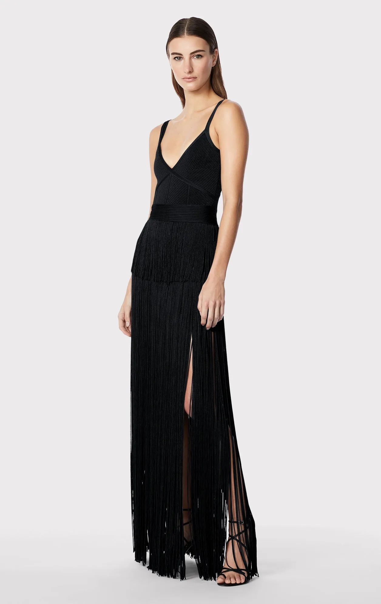 STRAPPY OTTOMAN FRINGE GOWN sold by Herve Leger product image thumbnail 4