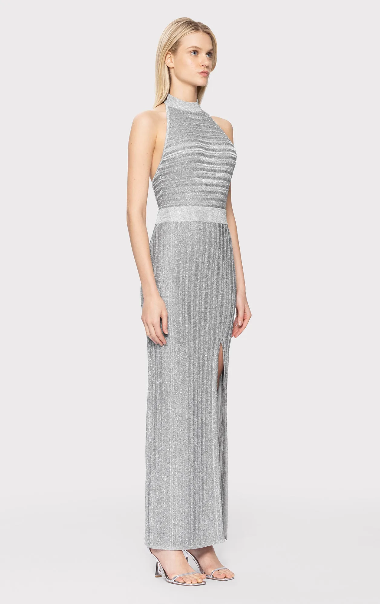 LUREX EYELASH MOCK NECK GOWN sold by Herve Leger product image thumbnail 4