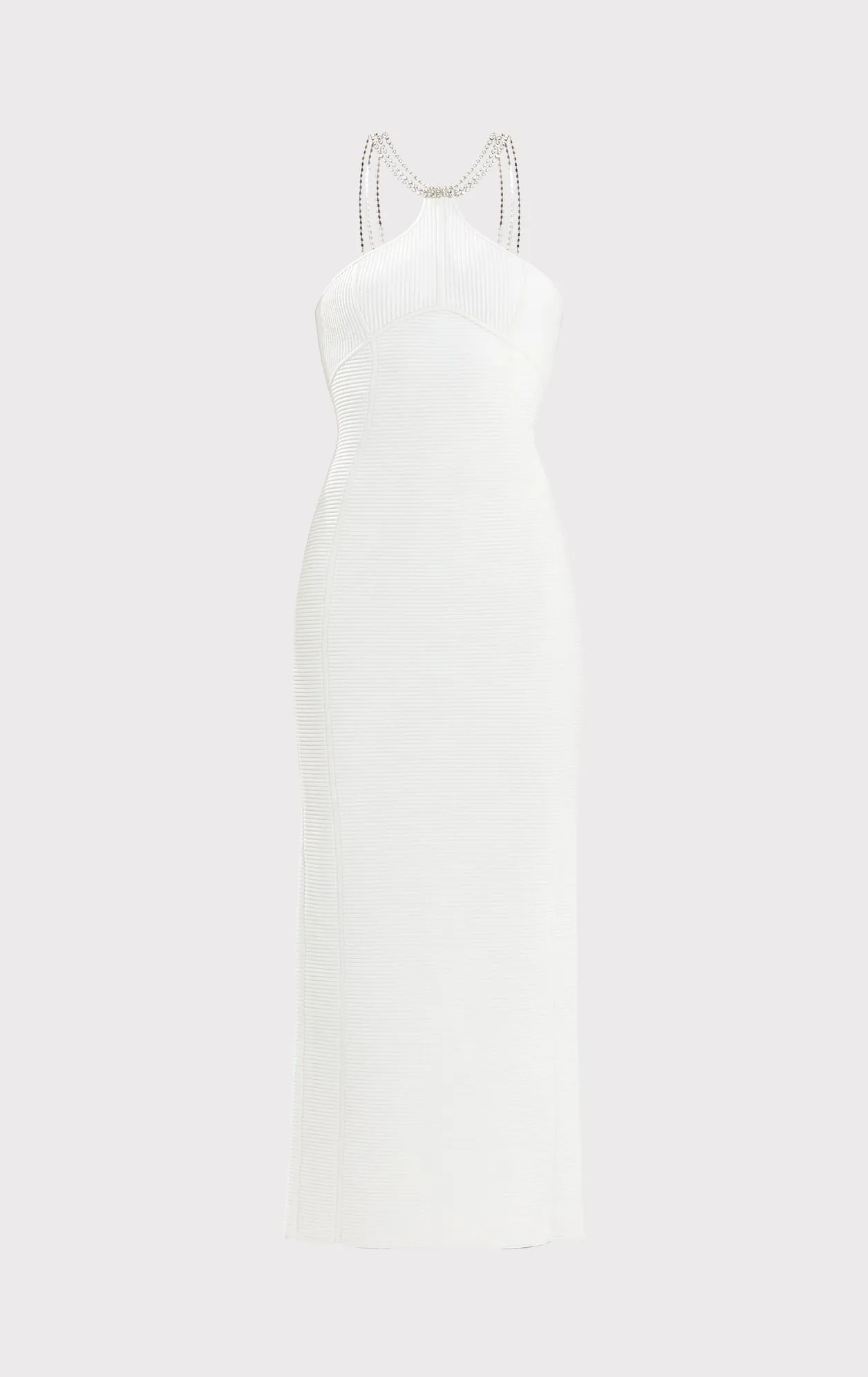 HALTER OTTOMAN GOWN W/ CRYSTAL TRIM sold by Herve Leger product image thumbnail 2