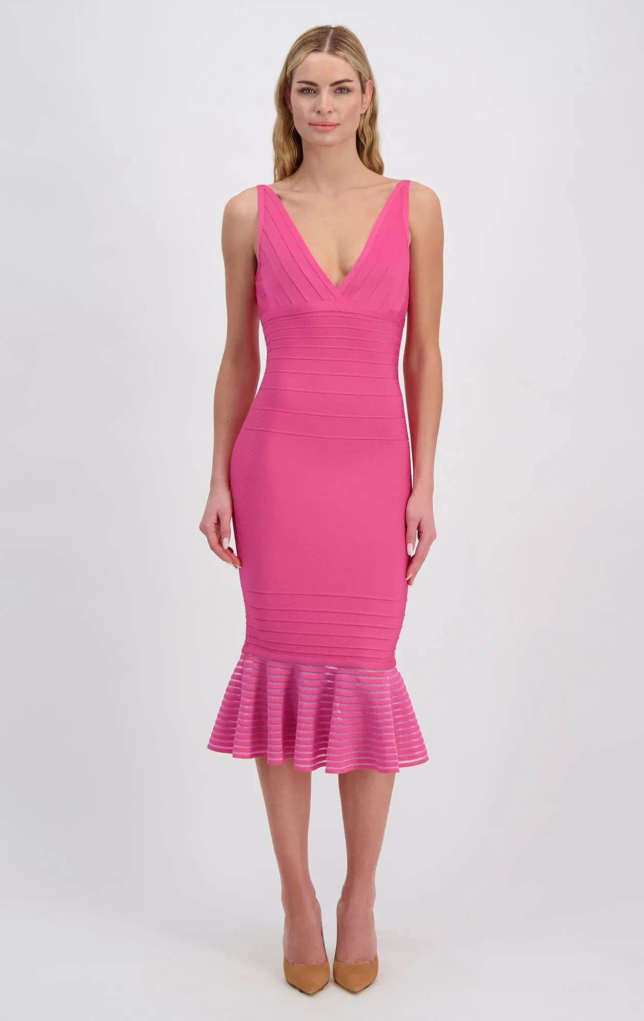 BANDAGE PEPLUM DRESS sold by Herve Leger