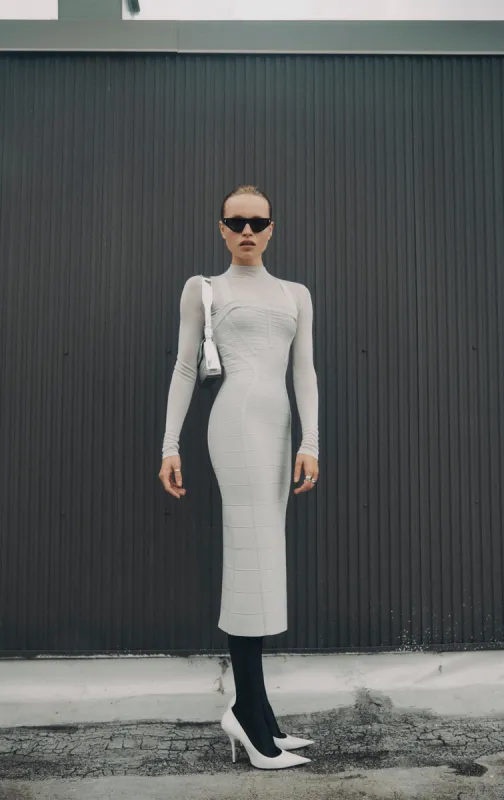 S/L CROSS BACK BANDAGE MIDI DRESS sold by Herve Leger