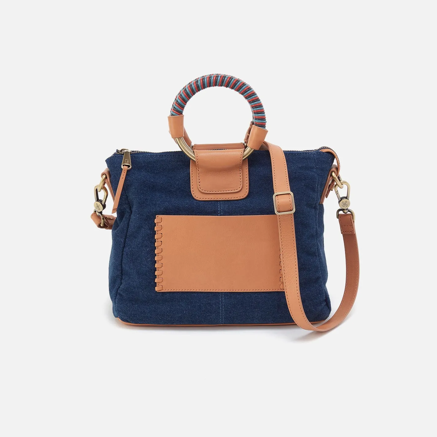 Sheila Medium Satchel In Denim Fabric - Dark Denim sold by HOBO