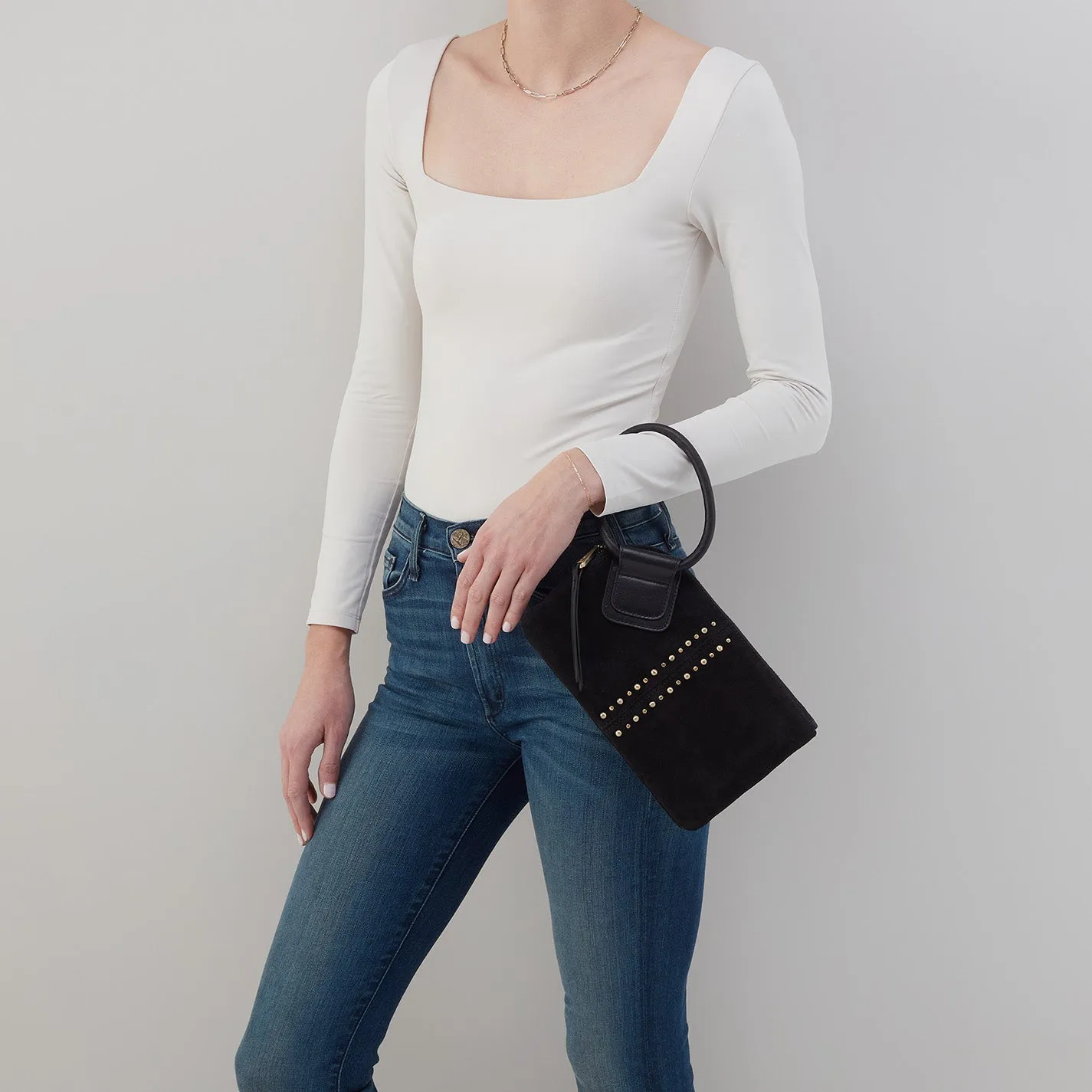 Sable Wristlet In Suede - Black sold by HOBO product image thumbnail 3