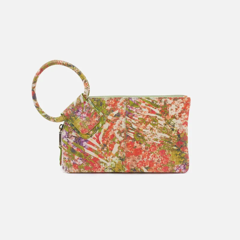 Sable Wristlet in Printed Leather - Tropic Print sold by HOBO