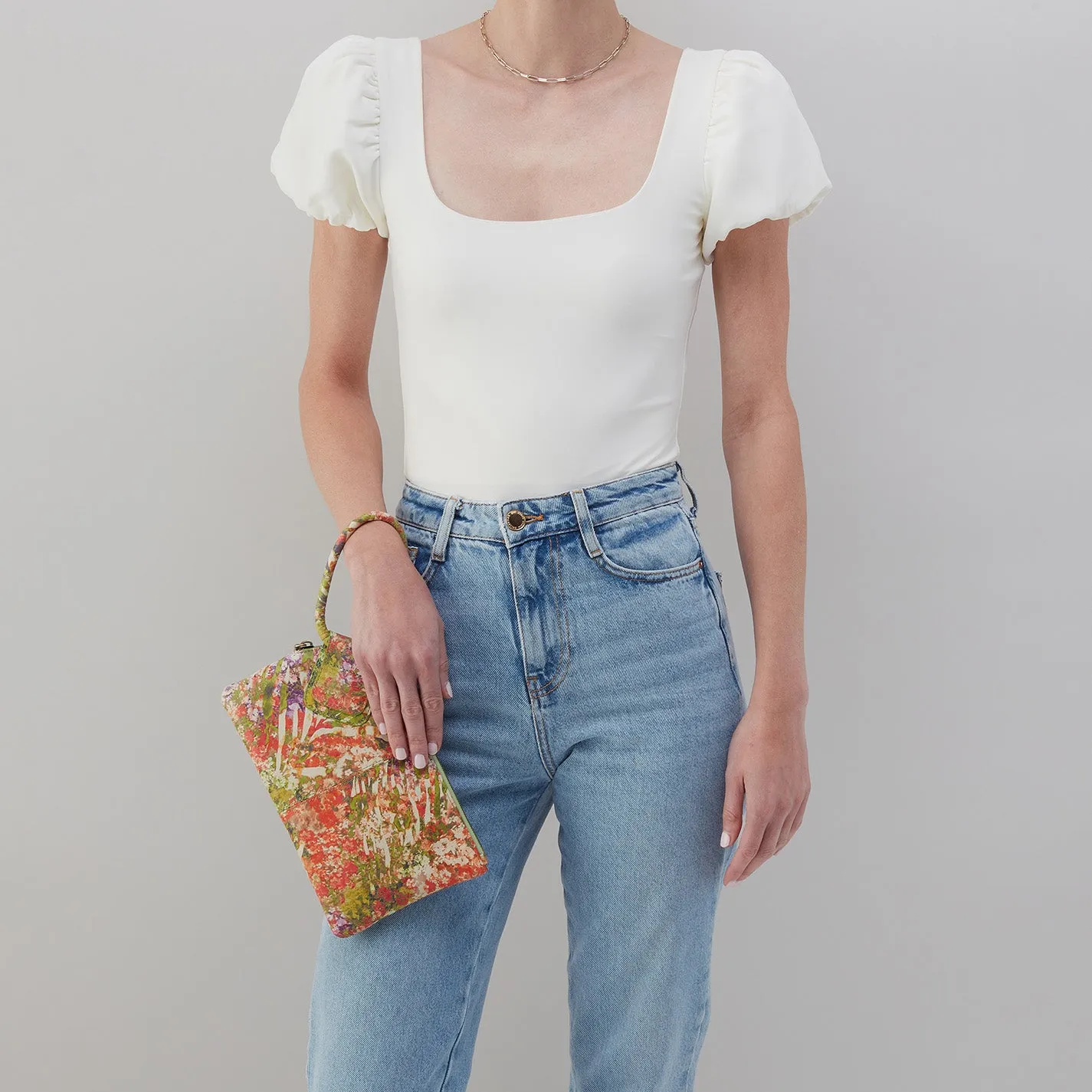 Sable Wristlet in Printed Leather - Tropic Print sold by HOBO product image thumbnail 4