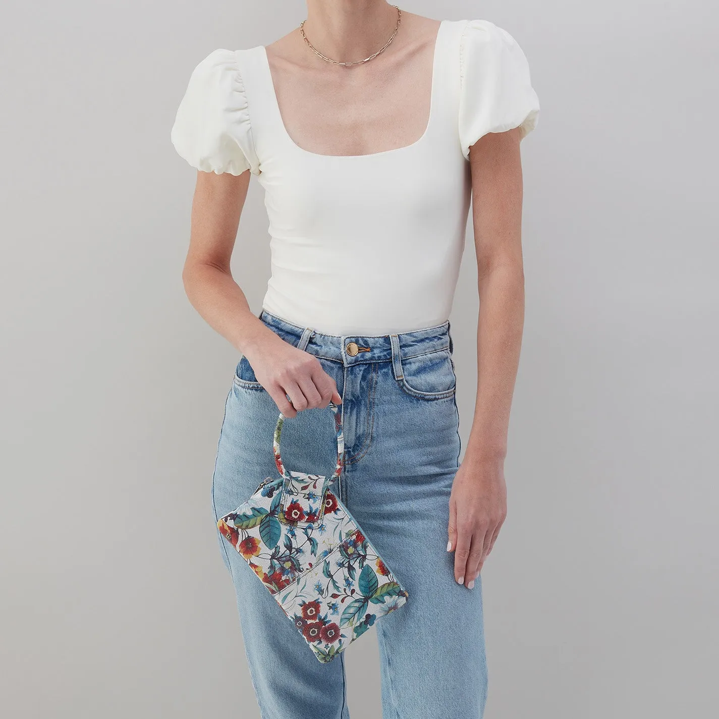 Sable Wristlet in Printed Leather - Botanic Print sold by HOBO product image thumbnail 3