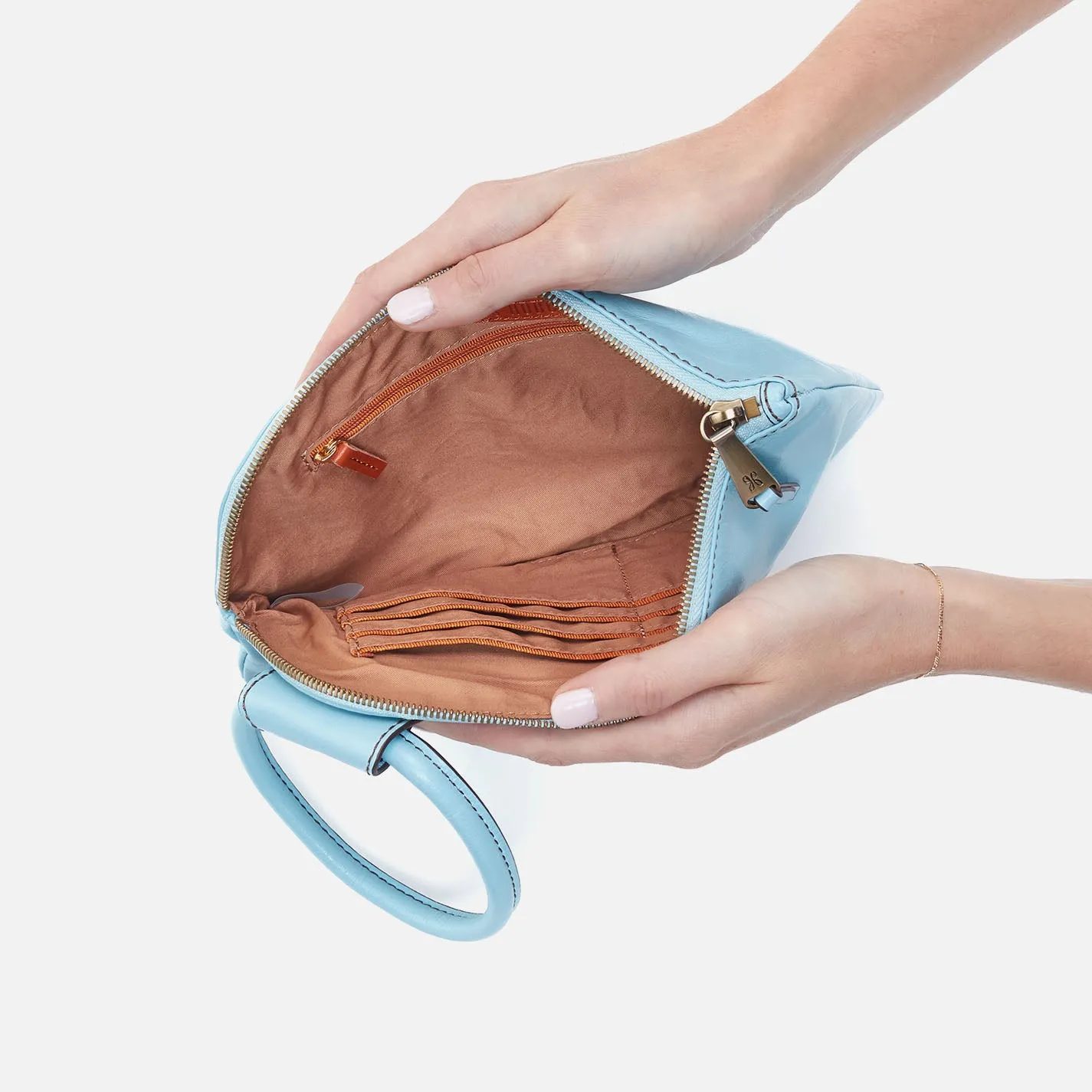 Sable Wristlet In Polished Leather - Stratosphere sold by HOBO product image thumbnail 3