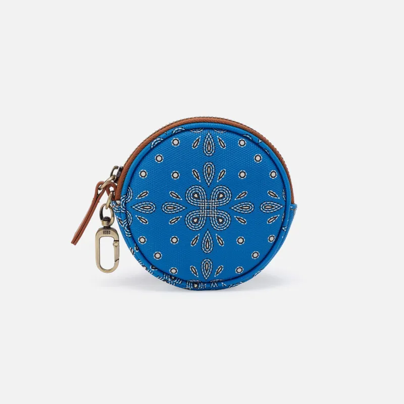Revolve Small Bag Charm In Coated Canvas - Blue Journey Bandana sold by HOBO