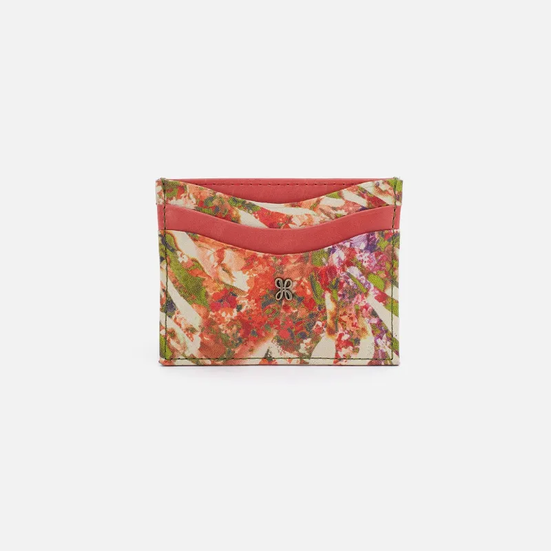 Max Card Case in Mixed Leathers - Tropic Print sold by HOBO