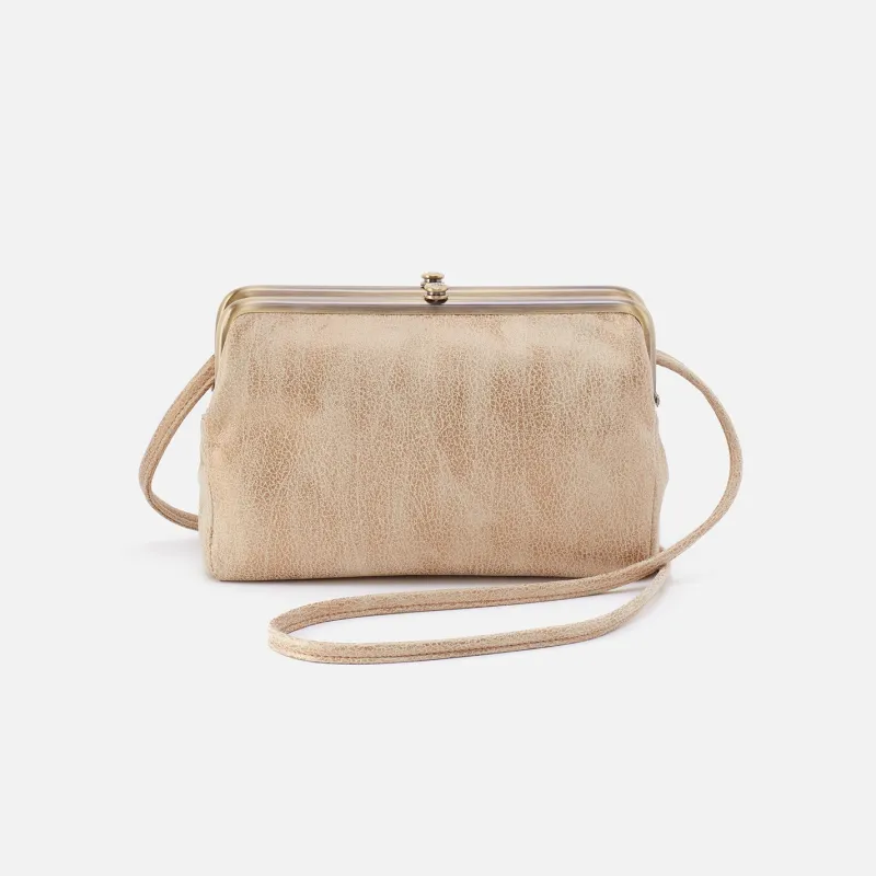Lauren Crossbody in Metallic Leather - Gold Leaf sold by HOBO