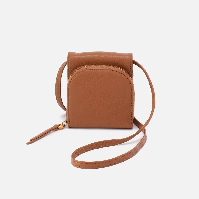 Fern Wallet Crossbody In Pebbled Leather - Warm Honey sold by HOBO