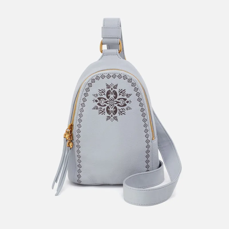 Fern Sling In Pebbled Leather - Blue Pearl sold by HOBO