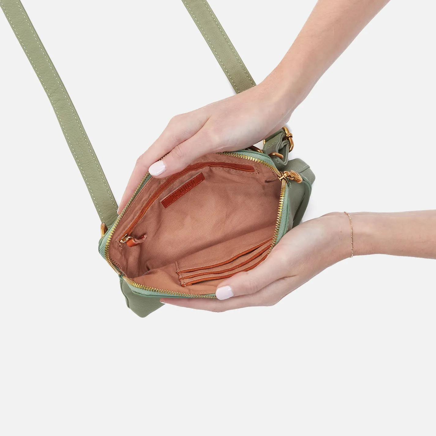 Fern Slim Belt Bag In Pebbled Leather - Watercress sold by HOBO product image thumbnail 3