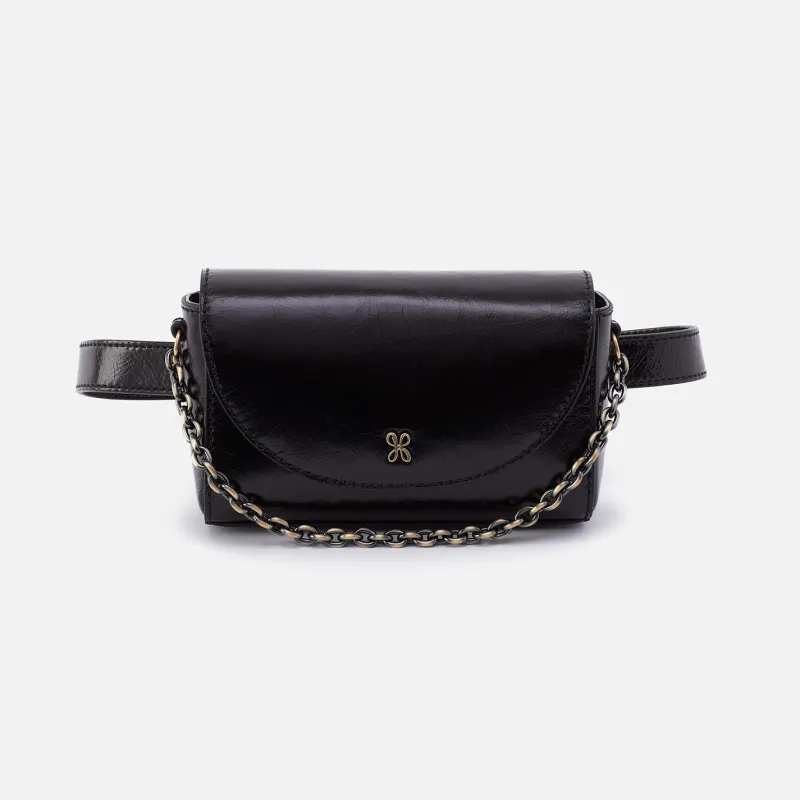 Drake Belt Bag In Polished Leather - Black sold by HOBO