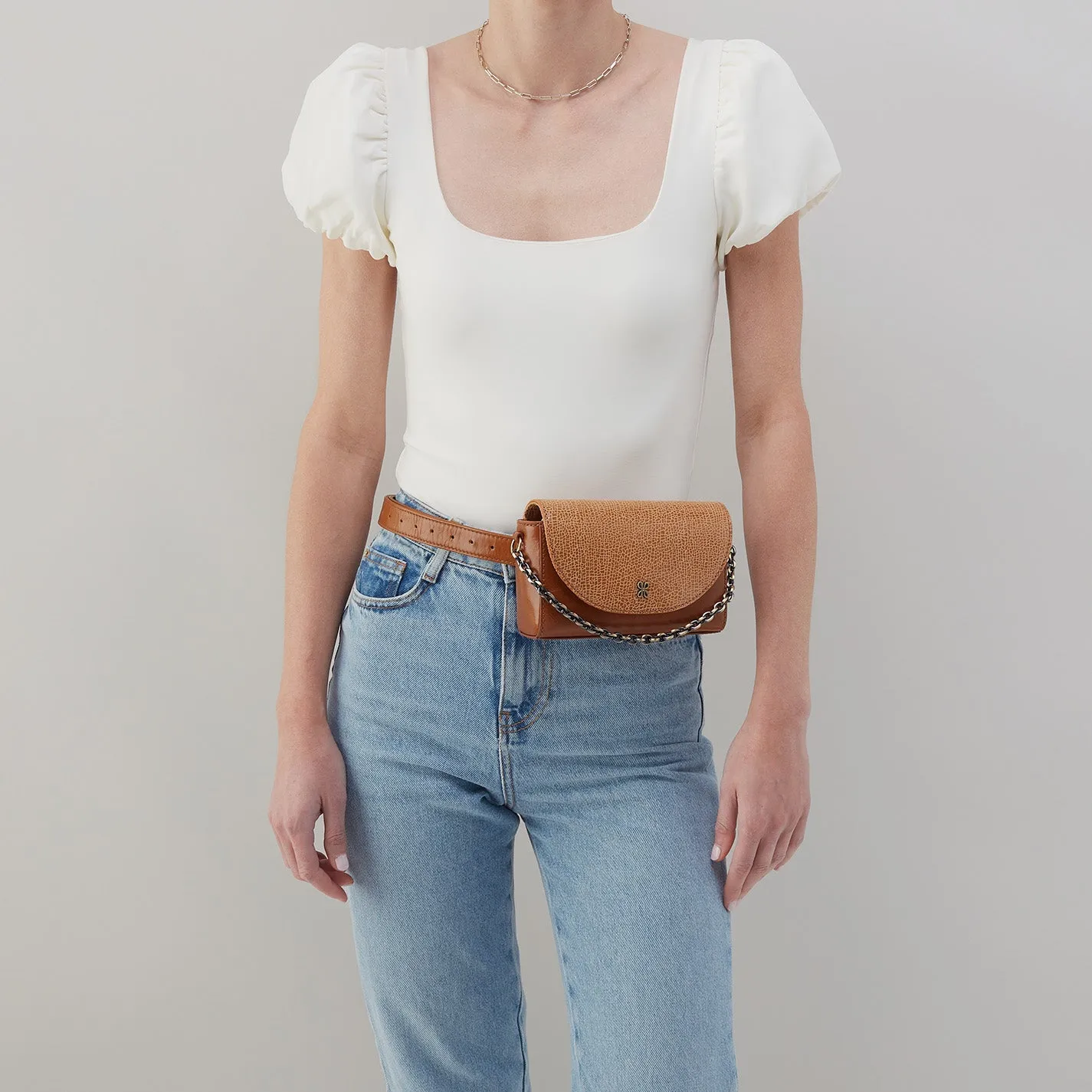 Drake Belt Bag In Mixed Leathers - Cedar Crackle Print sold by HOBO product image thumbnail 4